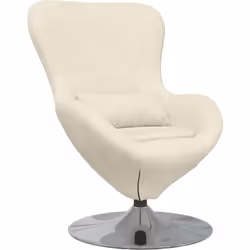 Ce fauteuil allie style moderne et confort, un super ajout à ton salon ou bureau. Rembourré dans un joli tissu crème, il a un ...