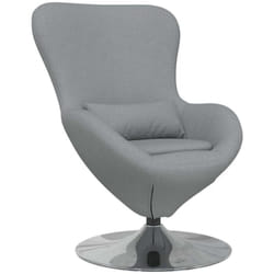 Fauteuil œuf Gris clair tissu Vidaxl