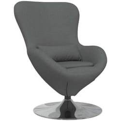 Fauteuil œuf Gris foncé tissu Vidaxl