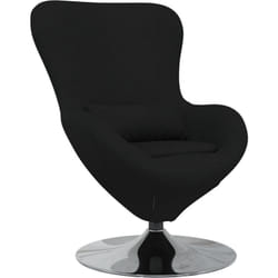 Vidaxl - Chaise Œuf Tissu Noir