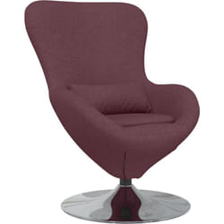 Vidaxl - Chaise Œuf en Tissu Pourpre
