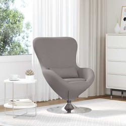 Fauteuil Œuf Taupe Tissu Vidaxl