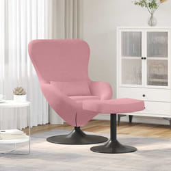 Vidaxl - Fauteuil Œuf 2 Pcs Rose 63 X 73 X 90 Cm Velours