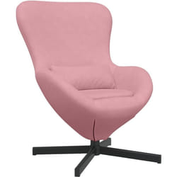 Fauteuil œuf Rose Velours Vidaxl