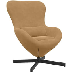 Fauteuil Œuf Marron 63 X 73 X 90 Cm Velours Vidaxl