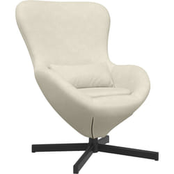 Vidaxl - Fauteuil œuf Velours Crème
