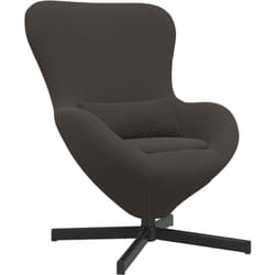 Fauteuil œuf Gris foncé en tissu pelucheux vidaXL
