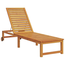 vidaXL Chaise longue en bois d'acacia massif