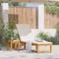 vidaXL Chaise longue avec table en bois massif d'acacia