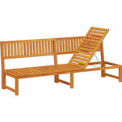 Cette chaise longue réglable est parfaite pour se détendre en profitant du soleil. Avec son design en bois d'acacia massif, e ...