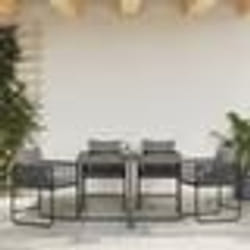 vidaXL Chaises de Jardin avec Coussins 4 pcs Noir Rattan Poly