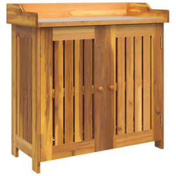 Armoire de jardin avec stockage Marron 78 x 36.5 x 78cm Vidaxl