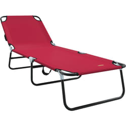 Vidaxl - Chaise longue pliante portable rouge en tissu Oxford 600D