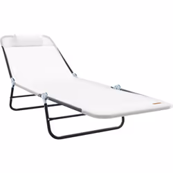 La chaise longue pliante vidaXL est un must pour ceux qui veulent se détendre dehors, avec un look moderne qui marche dans pl ...