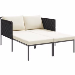Ce transat rembourré allie style moderne et ambiance chill, parfait pour profiter dehors. Sa couleur crème blanche et son cad ...