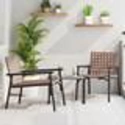 Chaises de jardin vidaXL 2 pcs Noires 79x56x73,5 cm Rattan en polypropylène