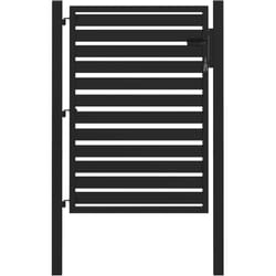 Vidaxl - Portail de jardin verrouillable noir 100x120 cm aluminium