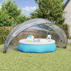 Dôme De Piscine Transparent 592 X 590 X 275 Cm Pvc Vidaxl