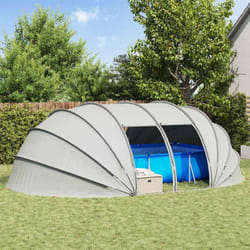 Dôme De Tente De Piscine Gris 538 X 440 X 204 Cm Vidaxl