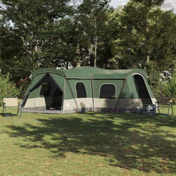 VIDAXL Tente familiale 680×510×210 cm Polyester 185T PU - Vert ventilation prise électrique