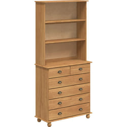 Vidaxl - Hutch « askim » Marron doré 91x40x199,5 cm Bois massif Pin