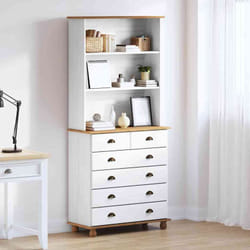 Hutch Askim Blanc 91 X 40 X 200,5 Cm Bois De Pin Massif Vidaxl
