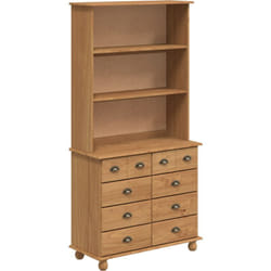 Vidaxl - Hutch 'ASKIM'Brun Miel 91x40x183 cm Bois massif de pin