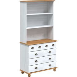 Vidaxl - Buffet "askim" Blanc 91x40x183 cm Bois massif Pin
