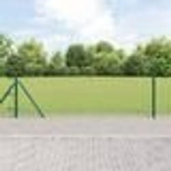 vidaXL Ensemble de poteaux de clôture 7 pcs Vert Ø32mm 70 cm
