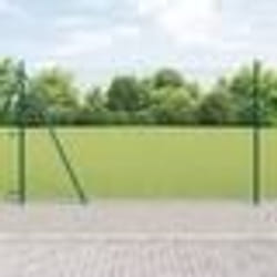 vidaXL Poteaux de clôture avec plaques de base 13 pcs Vert