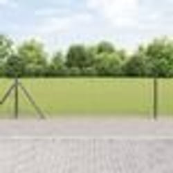 vidaXL Ensemble de poteaux de clôture 7 pcs Gris Ø32mm 160 cm