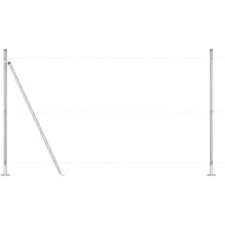Poteaux de clôture avec plaques de base 13 pcs Ø32mm 83,5cm Acier galvanisé Vidaxl