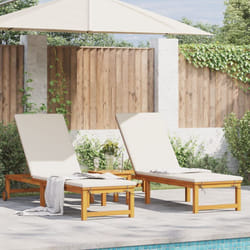 Vidaxl - Chaises longues 2 pcs Bois massif d'acacia