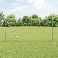 vidaXL Clôture de champ 1,4x25 m en acier galvanisé