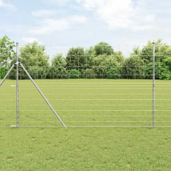 vidaXL Clôture de terrain 1,5x25 m Acier galvanisé