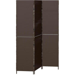 Paravent Pliant Manuel Marron 146 x 180 cm. polyrotin Vidaxl