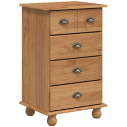 Commode Avec Tiroir Marron 45.8 X 40 X 79 Cm Bois De Pin Massif Vidaxl
