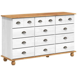 Commode avec tiroir Blanc 79 x 40 x 133,5 cm Bois de pin massif Vidaxl