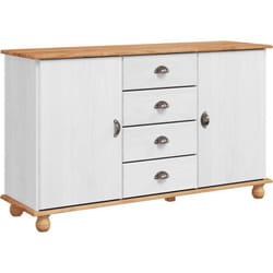 Vidaxl - Buffet 'ASKIM'Blanc 133.5x40x79 cm Bois massif pin