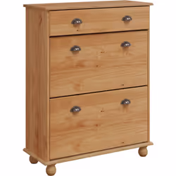 Cette étagère à chaussures rectangulaire en bois de pin massif est un super ajout à n'importe quelle maison, conçue pour amél ...