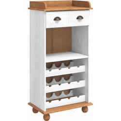 Vidaxl - Cabinet à vin Blanc 57 x 37 x 114 cm Bois massif en pin