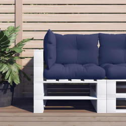 vidaXL Coussins de palette lot de 3 bleu marine tissu oxford
