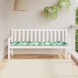 Vidaxl - Coussin de banc de jardin motif de feuilles 180x50x7 cm