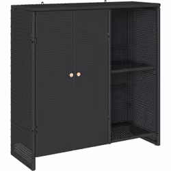 Cette armoire de rangement est la solution parfaite pour votre espace extérieur, alliant fonctionnalité et style moderne. Fai ...