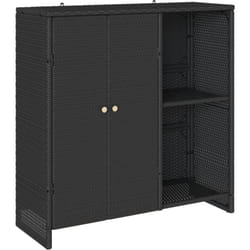 Vidaxl - Armoire de rangement Noir 100x36x102 cm Rotin