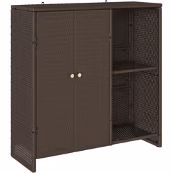 Cette armoire de rangement en rotin grande, c'est le bon plan pour organiser ton intérieur et ton extérieur. Fait en poly rot ...