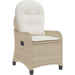 Vidaxl - Fauteuil relax avec coussin en poly rattan beige