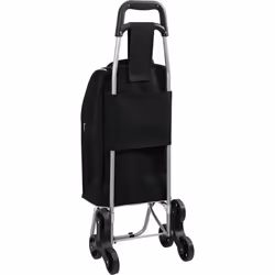 Ce chariot de courses pliable rend le transport de tes affaires super simple. Avec un cadre en métal robuste et un grand sac  ...