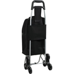 Vidaxl - Chariot de courses avec escaladeur d'escaliers Noir 38 l