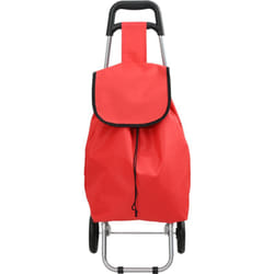 Vidaxl - Chariot de shopping avec roues Rouge 35 l